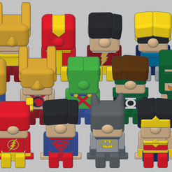 JL.png Fichier STL Justice League - Mini Cube Figurines・Modèle à imprimer en 3D à télécharger