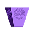 Flower plot square2.stl FLOWERPOT WITH TREE OF LIFE