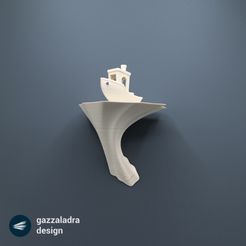 Fungus_1_logo.jpg STL file Wall shelf "Fungus"・3D printable model to download