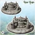 3.jpg Round orc building with wooden roof and four horns (5) - Ork Green Horde Fantasy Beast Chaos Demon Ogre