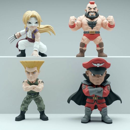 Chibi Martial Arts Fighters Collection Vol. 6 - 3D Printing STL / 3MF