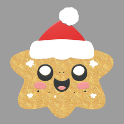 Star_Cookie_Christmas_Render_01.png Fichier STL Biscuit de Noël en forme d'étoile・Plan pour impression 3D à télécharger