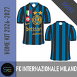 TShirtHomeKit2026.png Home kit Tshirt  Font + Back FC Internazionale Milano 2026 keychain portachiavi (Inter)