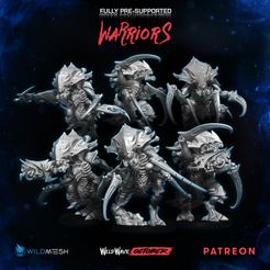 Warrior-grupa-_Full.jpg Archivo 3D Guerrero de la colmena (Pre-apoyado)・Plan imprimible en 3D para descargar