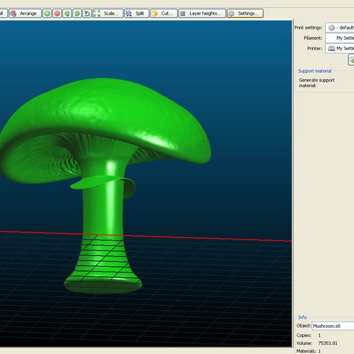 3D printable model.jpg Mushroom