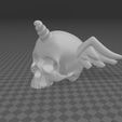 Unicornio-Calavera-Domos3D.jpg Unicorn Skull
