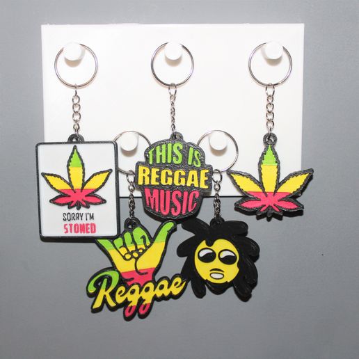 5 Keychain Reggae 3D model