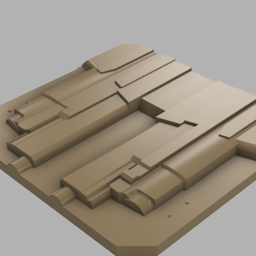 Glock 17  & Olight BALDR Mini  VACUUM MOLD 3D model