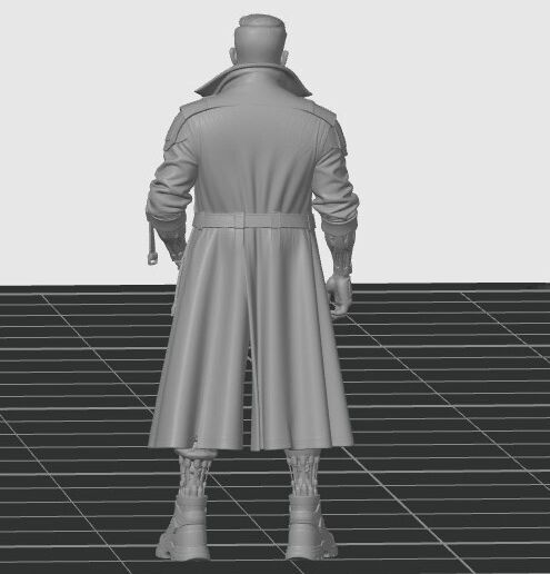 👨 bionic man in trench coat・ STL File for 3D printing・Cults