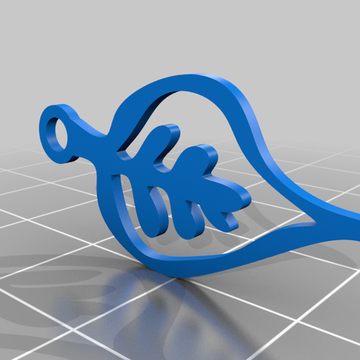 Leaf Earrings 3D model