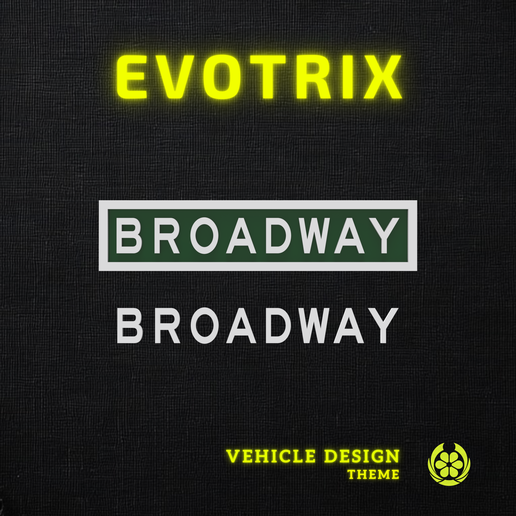 Signboard 08. Broadway Roadsign - Famous Urban Landmark Prop