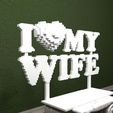 I-Love-My-Wife2.jpg I Love My Wife -  Pixel Art Sign