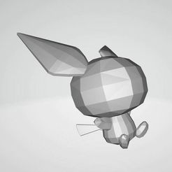Tiny-Pichu.jpg Fichier STL Tiny Pichu Pokemon Lowpoly・Design pour imprimante 3D à télécharger