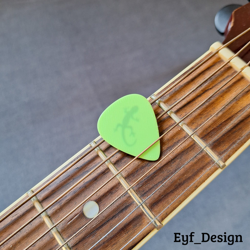 Fun Guitar Picks: Lizard - 3D model önizlemesi