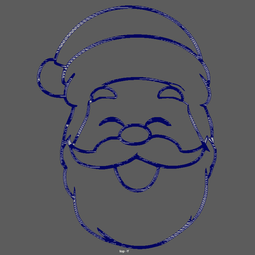 santa claus silhouette drawing
