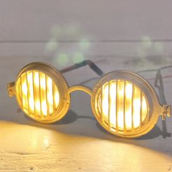 IMG_0960.jpg 3D-Datei C3PO inspirierte Brille kostenlos・Design für 3D-Drucker zum herunterladen