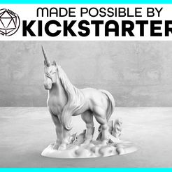 Unicorn_Casual_Ad_Graphic-01.jpg STL file Unicorn - Casual Pose - Tabletop Miniature・3D printing model to download