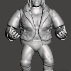 bert2.png Archivo OBJ wwf wwe aew ecw wcw retro・Design para impresora 3D para descargar