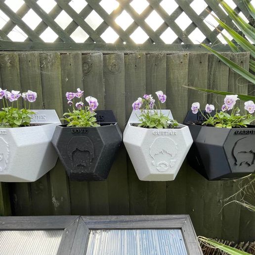Beatles Wall Planter Pot Container Storage 3D model