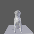 wireframe0002.png Statuette of a lowpoly sitting dog