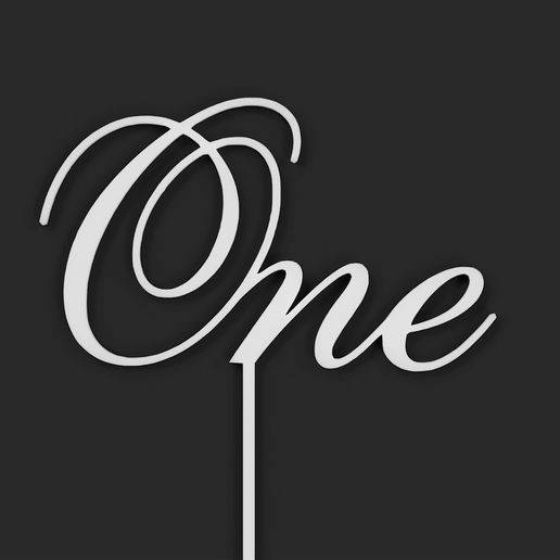 🎂 One First Birthday Cake Topper・ STL File for 3D printing・Cults