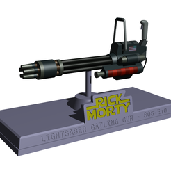 Lightsaber-Gatling-7.png STL file Rick & Morty - Lightsaber Gatling Gun - S06 E10・3D print design to download