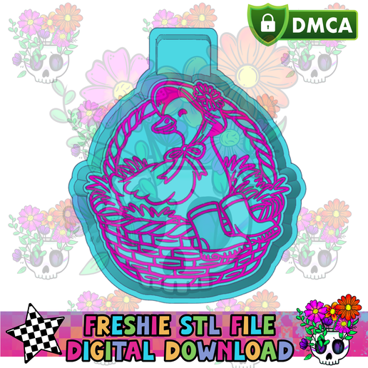 Rainboot Goose Basket STL Freshie Housing