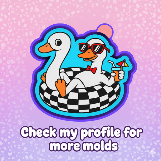 🪿🌊 Poolside Goose Float – Freshie, Resin & Candle Mold ✨