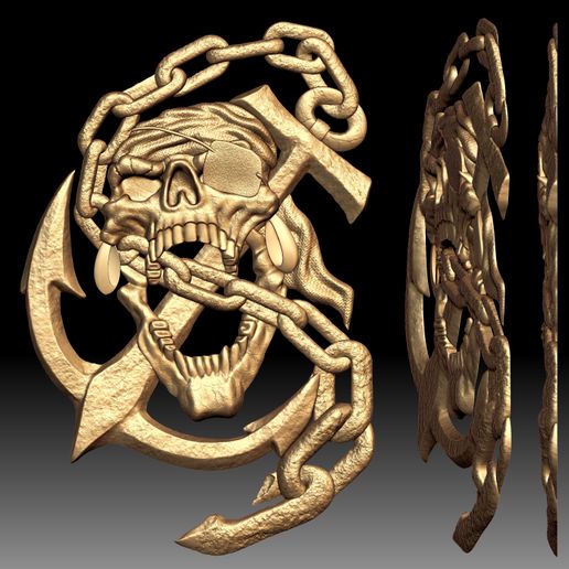2.jpg Пиратская эмблема барельеф