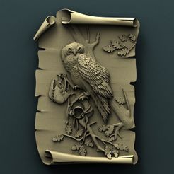 908. Owl.jpg Archivo STL gratis Búho・Plan imprimible en 3D para descargar