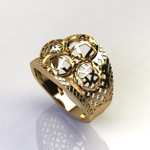 Women's Ring Women Ring Ladies Ring Elegant Fashion Jewelry Wide Band 3DM STL