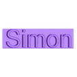 Name_Plate_v1.stl Name Plate - Simon