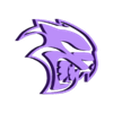 Hellcat RedEyes White Frame v1.stl Dodge Hellcat RedEye Logo