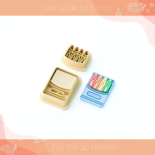 Set of Marker Pens Clay Cutter