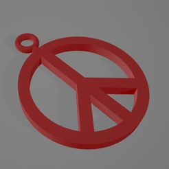 Peace-Anhänger.jpg Fichier STL Porte-clés symbole de paix・Modèle à imprimer en 3D à télécharger