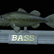 Bass-mount-statue-17.png fish Largemouth Bass / Micropterus salmoides open mouth statue detailed texture for 3d printing