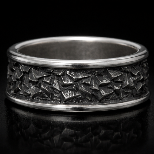 Crushed Stone Texture Ring