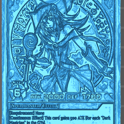 card_magician.png Fichier STL gratuit Carte fille magicien sombre・Objet à télécharger et à imprimer en 3D