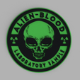 tinker.png Alien Blood Lab Sample Logo Alien Blood Alien Coaster