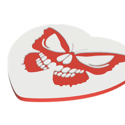 Butterfly-Skull-150mm.png Archivo STL Mariposa Cruz Corazón Grande・Modelo para descargar e imprimir en 3D