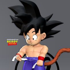 nlsinh@gmail.com READY PO eT Télécharger fichier 3D Kid Goku - Prêt pour la pêche • Design à imprimer en 3D, nlsinh