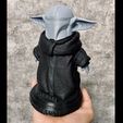 IMG_E9058.JPG Yoda Baby with Mandalorian Helmet High quality