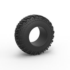 1.jpg 3D file Diecast offroad tire 97 Scale 1:25・3D printing template to download