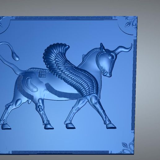 unicorn-04-02.jpg Файл STL The Unicorn Historical exclusive Bas-relief decor real 3D Relief For CNC building room Home Garden Decor wall-mount decoration・Модель 3D-принтера для загрузки, Dzusto