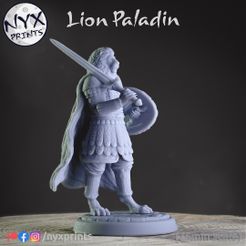 lion_paladin_3d_print_75mm_1_nyxprints.jpg 3D-Datei Löwe Paladin・3D-druckbare Vorlage zum herunterladen