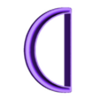 Half circle - 45mm - Normal Wall.stl Half circle cookie/clay cutters