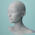 head6.jpg 3D HEAD FACE FEMALE CHARACTER FEMALE TEENAGER PORTRAIT DOLL BJD LOW-POLY 3D MODEL