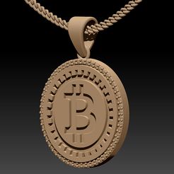 5.jpg STL-Datei Bitcoin Anhänger Silber Goldschmuck druckbares 3D Modell・3D-druckbare Vorlage zum herunterladen