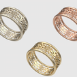 perspective_render_comp_3in1.png Кольцо с затейливым узором 3D печать