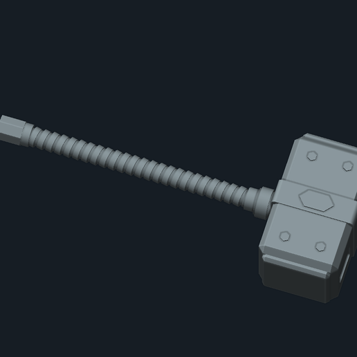 Dwarven War Hammer V1 — 1/12 Scale Fantasy Weapon